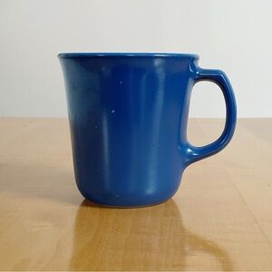 Vintage Corelle Cornflower Blue Milk Glass Mug Pyrex Era 1970s USA